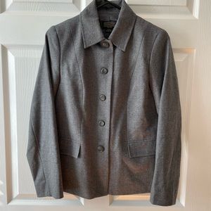 Pendleton Gray Wool Button Front Blazer Womens Jacket Size 6